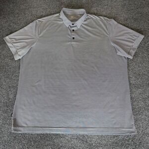 Mizzen+Main Polo Shirt Mens XL Blue Stripe Short Sleeve Performance Golf Stretch